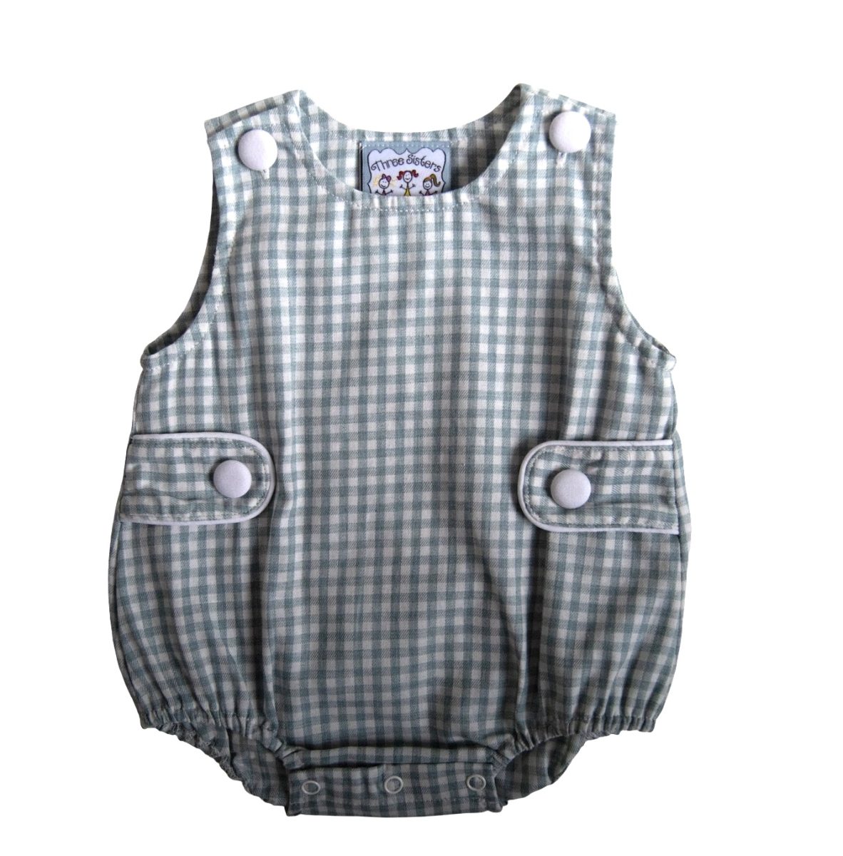 TS26 • Teal Gingham Boys Bubble