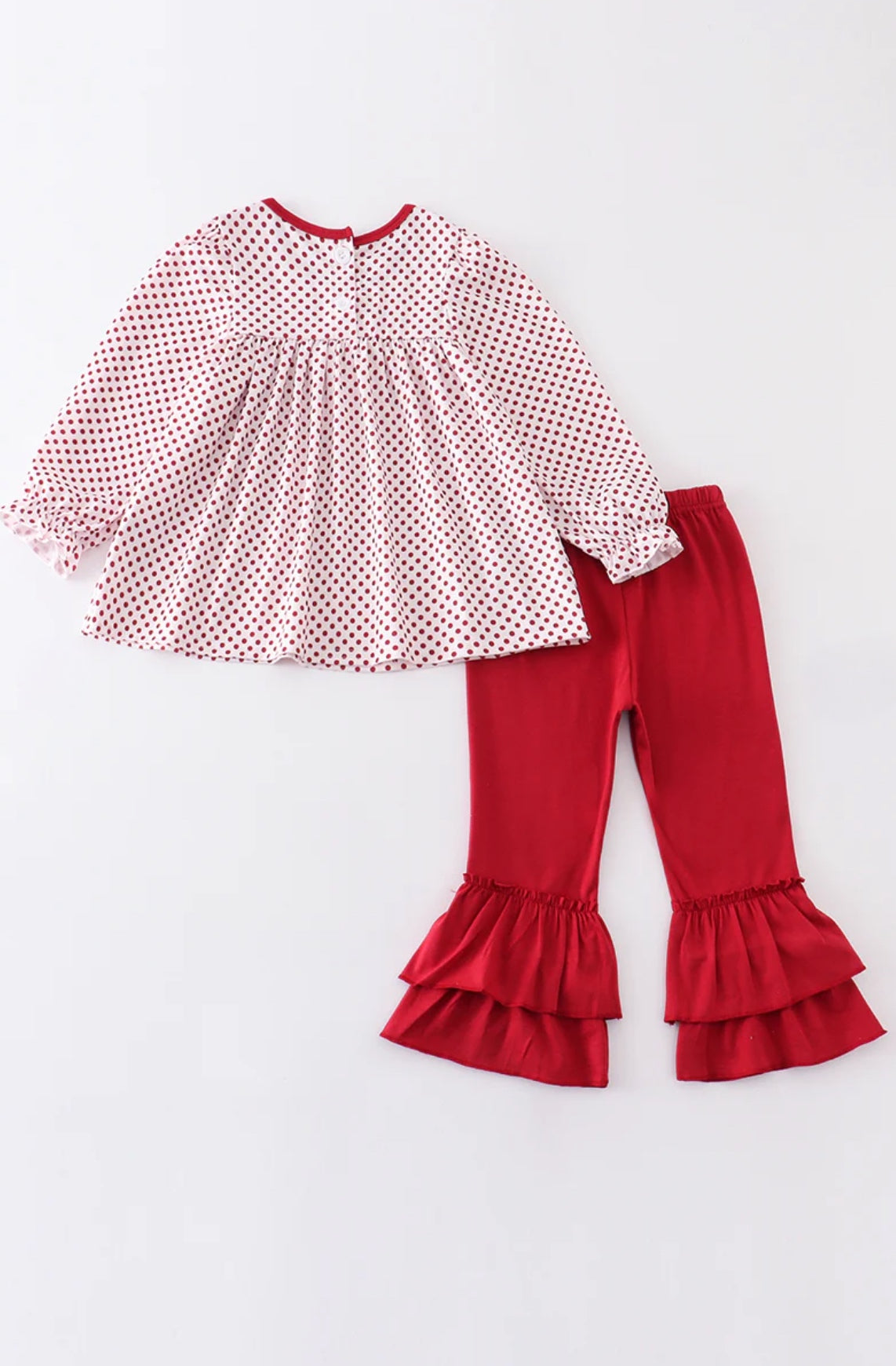 Girls Carolina Gamecocks embroidery ruffle pant set