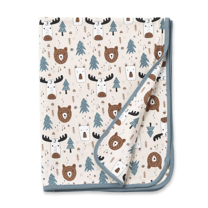 Woodland Pals Bamboo Stroller Baby Blanket