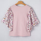 Pink Contrast Floral Blouse