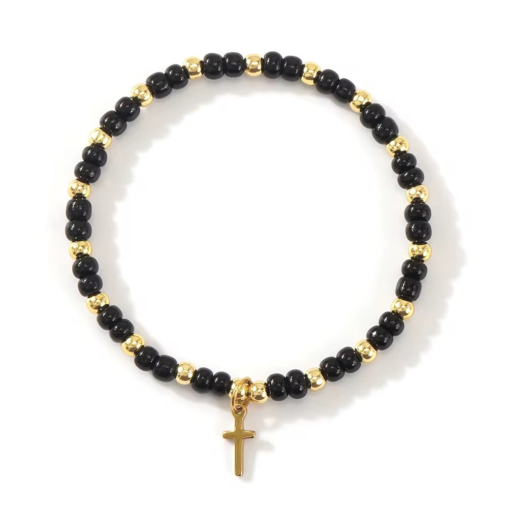 Cross Beaded Bracelet RTS