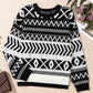 Abstract Print Pullover Sweater LT