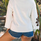 Big Flower Pattern V Neck Sweater *multiple colors* RTS