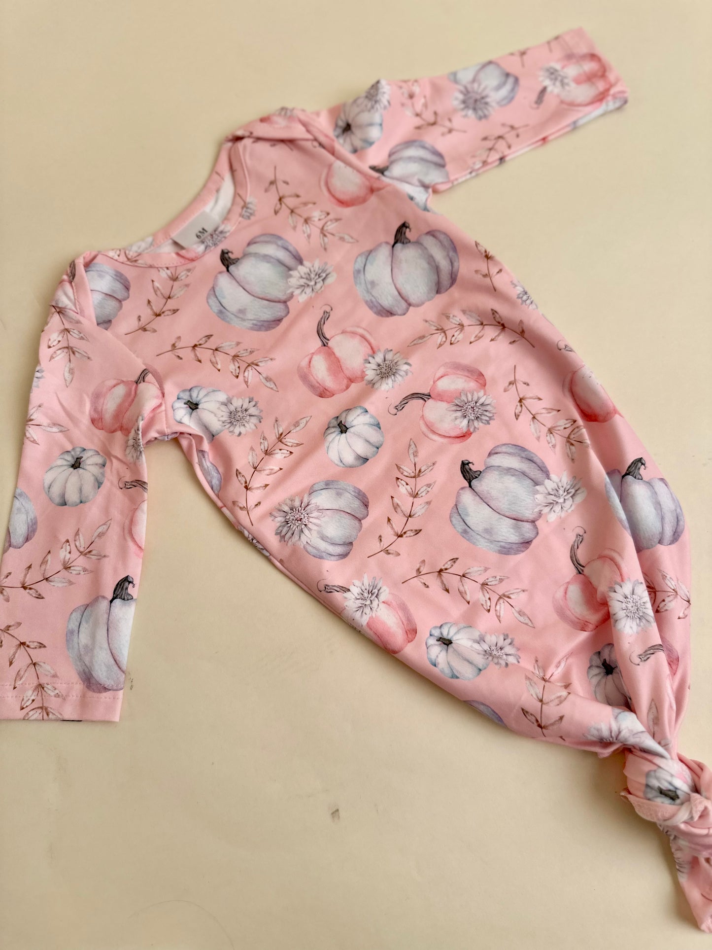 Girls pink pumpkin gown