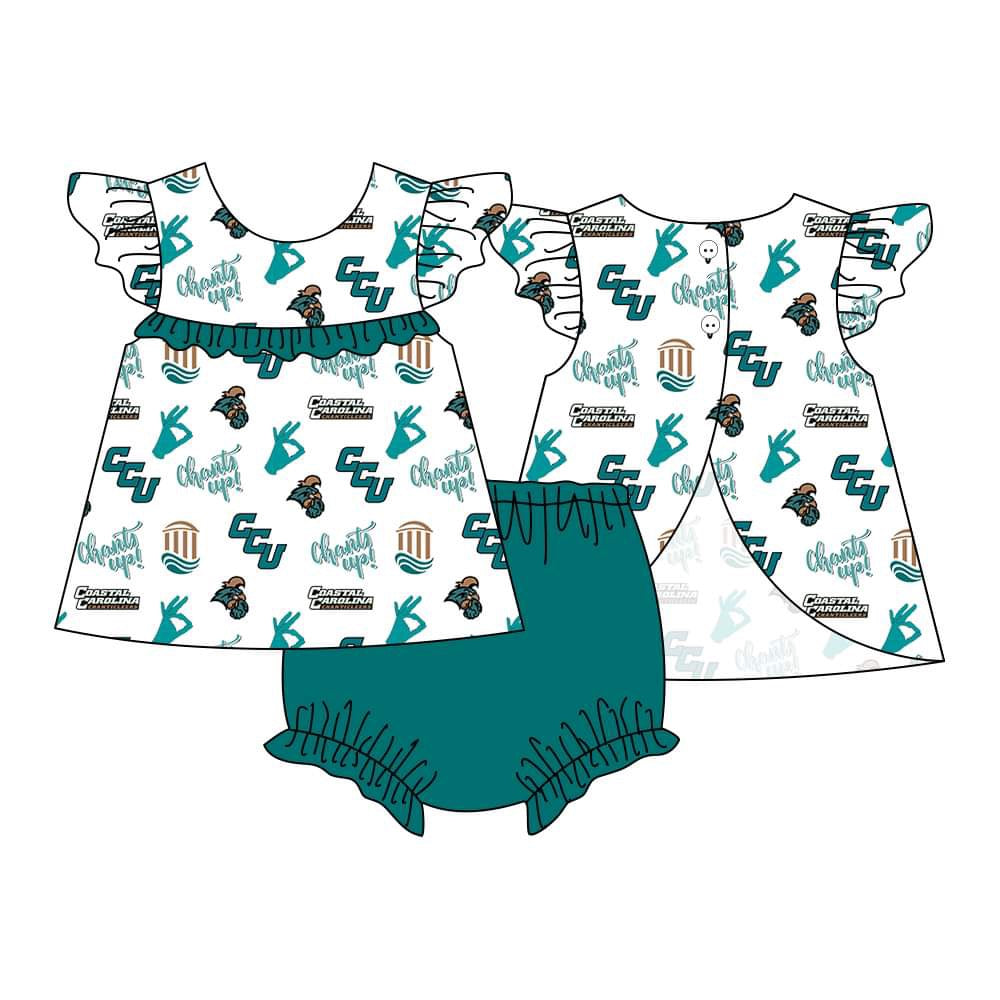 PRE-ORDER COLLEGIATE • CCU little girls short set