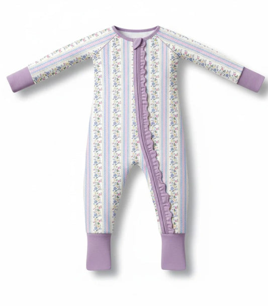 Bamboo • lavender floral zippy