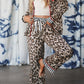 Khaki Leopard Pajama Set RTS