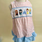 Character Princess pink plaid embroidered short set