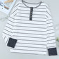 Stripe Waffle Knit Top LT