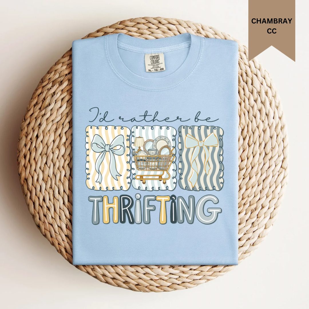 Coquette Id Rather Be Thrifting Tee.