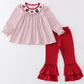 Girls Carolina Gamecocks embroidery ruffle pant set