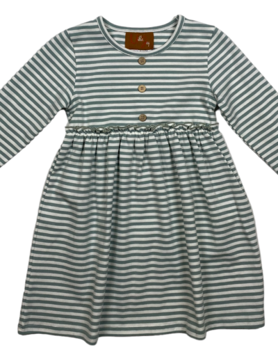 Millie Jay • Madison sage stripe dress