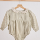 Girls Green Gingham & Lace bubble