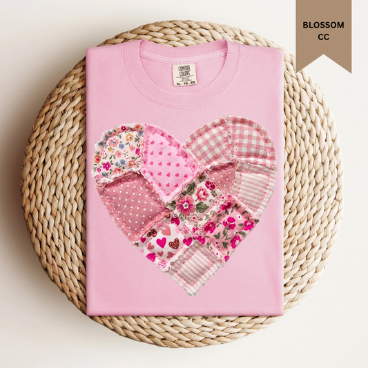 Patchwork Quilt Heart Tee.