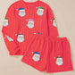 Red Christmas Sequin Ribbed Set LT