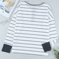 Stripe Waffle Knit Top LT