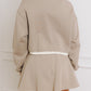 Beige Raw Edge Skirt Set RTS