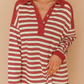 Red Striped Pullover LT