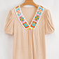Crochet Floral V Neck Blouse RTS