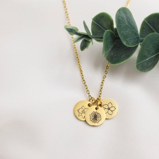 Birth Month Flower Necklace, Flower Necklace, Poppy Flower, Birth Flower Necklace, Birth Flower Custom, Morning Glory, Sunflower