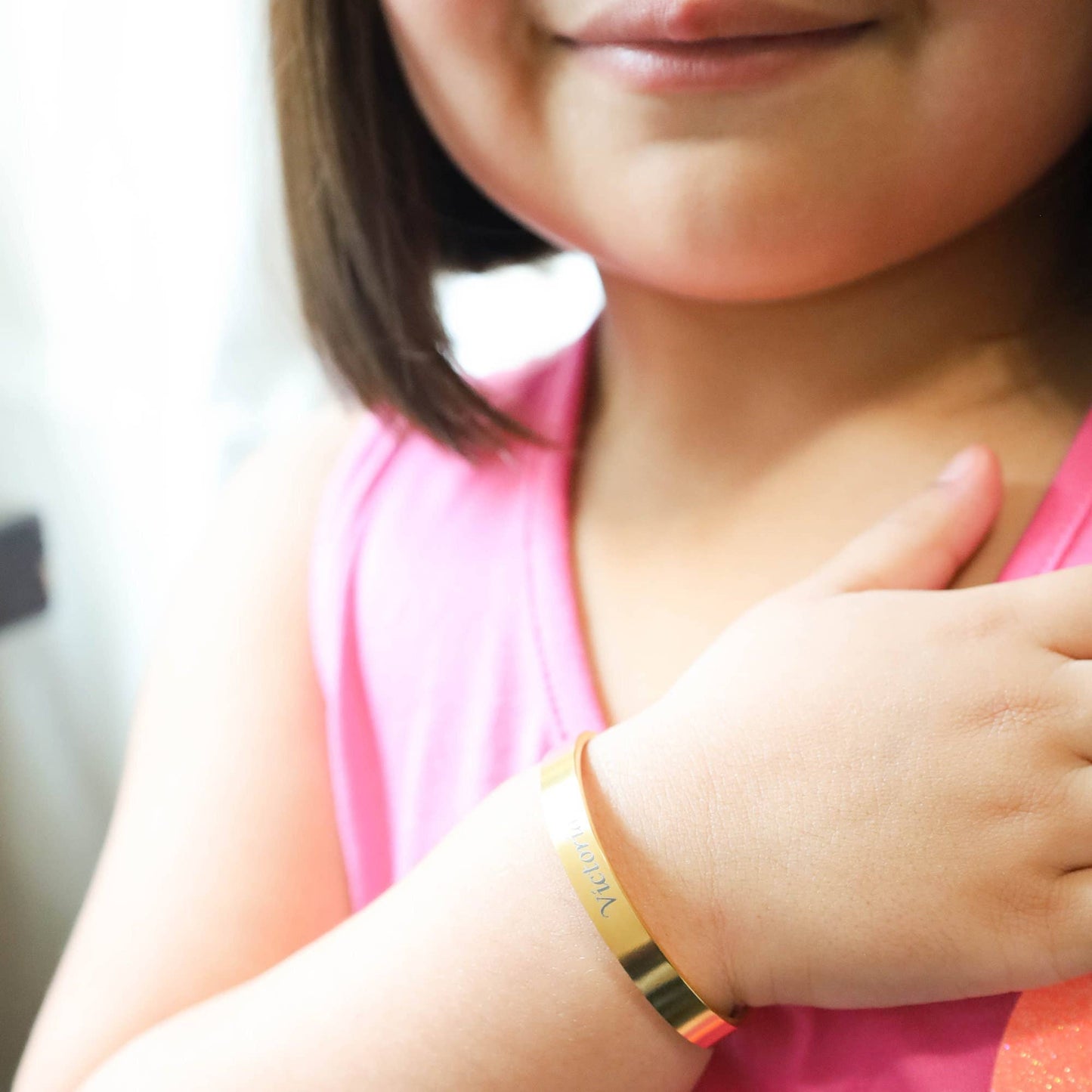 Personalized Child Cuff Bracelet, Kids Name Bracelet, Id Bracelet, Adjustable Kids Bracelet, Personalized Baptism Gift, Baby Christening