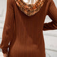 Ribbed Plaid Hooded Top LT
