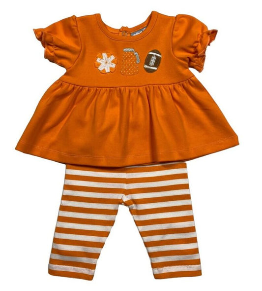 Three Sisters • girls orange football set