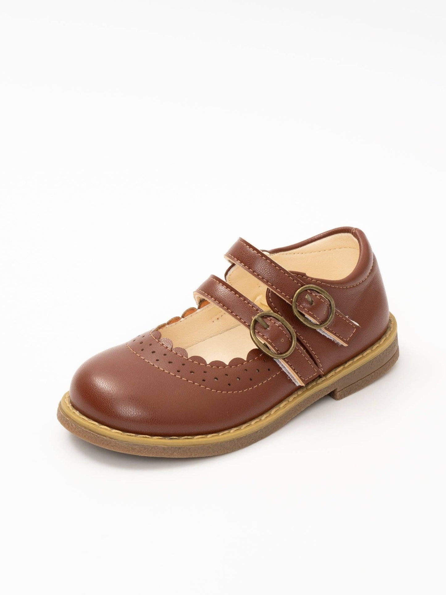 Double Buckle Mary Jane Hard Sole Shoes