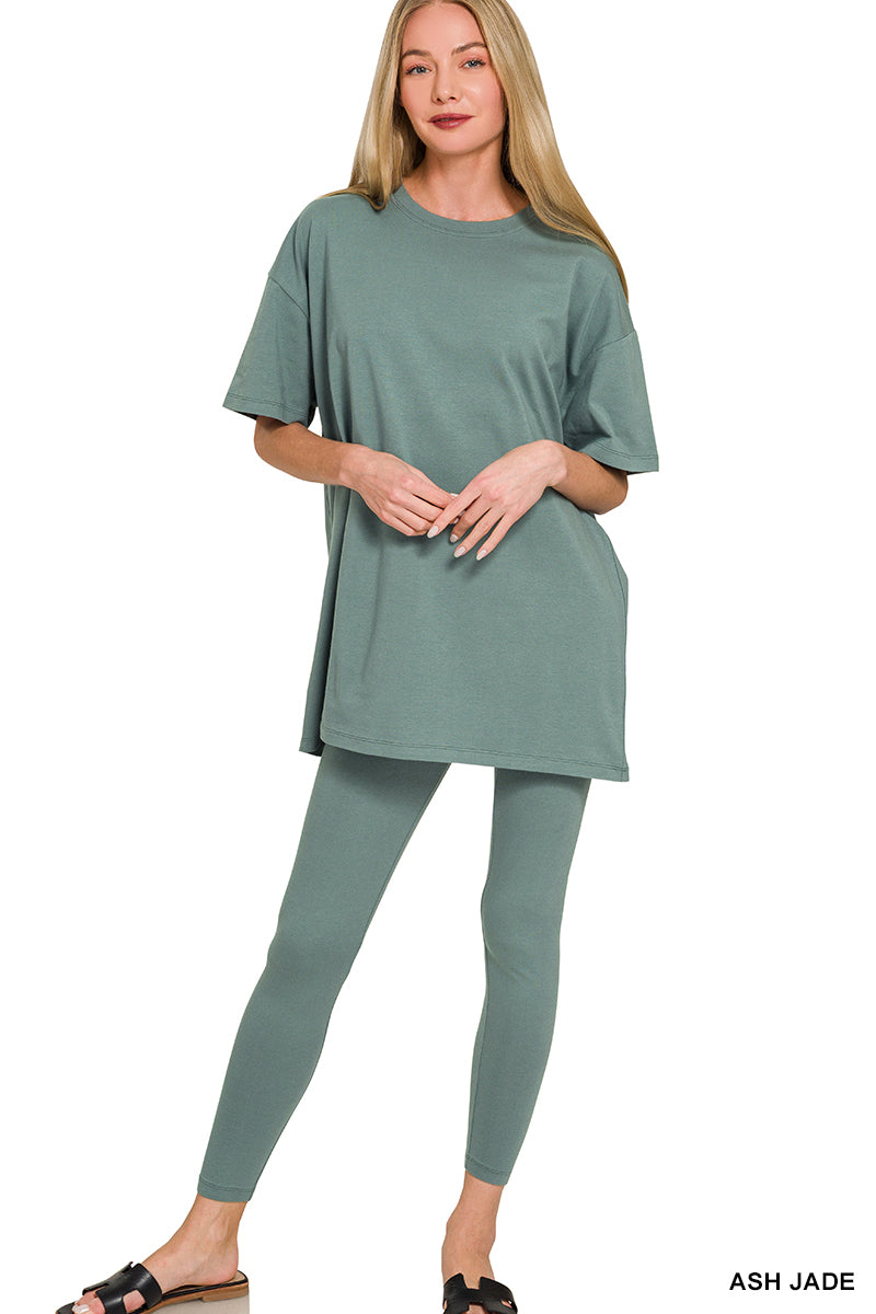 Cotton Round Neck Zenana Set *Multiple Colors* RTS