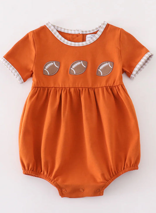 Boys orange football trio bubble