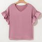 Satin Ruffle Top LT