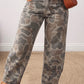 Camo Pattern Casual Jeans