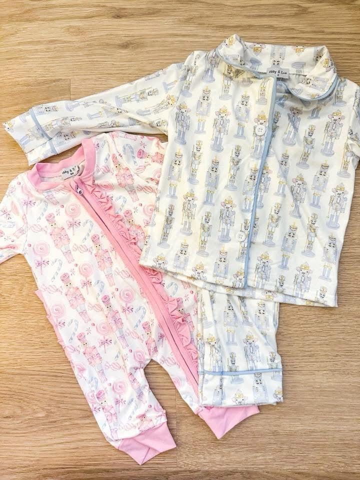 Boys watercolor nutcracker 2 piece pj set