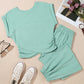 Jade Solid Cropped Set