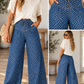 Blue Polka Dot Wide Jeans RTS