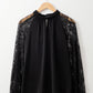 Black Floral Lace Blouse RTS