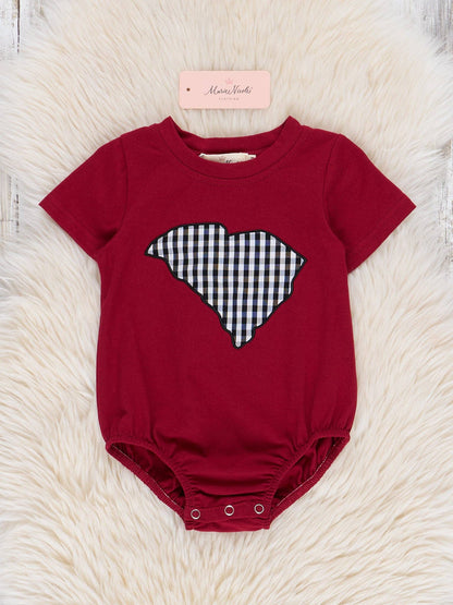South Carolina Embroidered Gingham Bubble