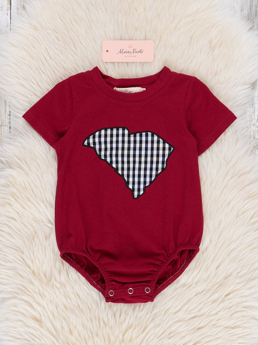 South Carolina Embroidered Gingham Bubble