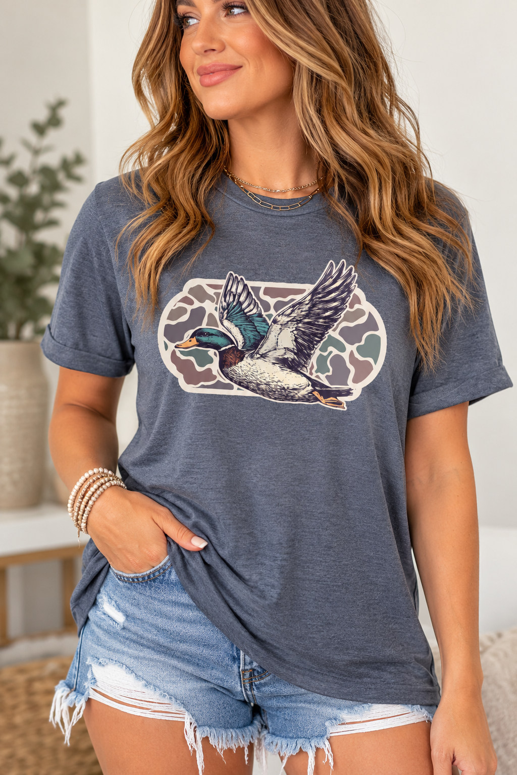 Gray Western Camo Top RTS