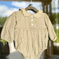 Girls Green Gingham & Lace bubble