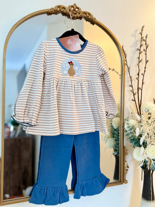 MJ25 • Tristan the Turkey Ruffle Pant