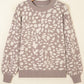 Gray Leopard Ribbed Sweater LT