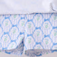 HD26 •Girls blue floral bow athletic skort set