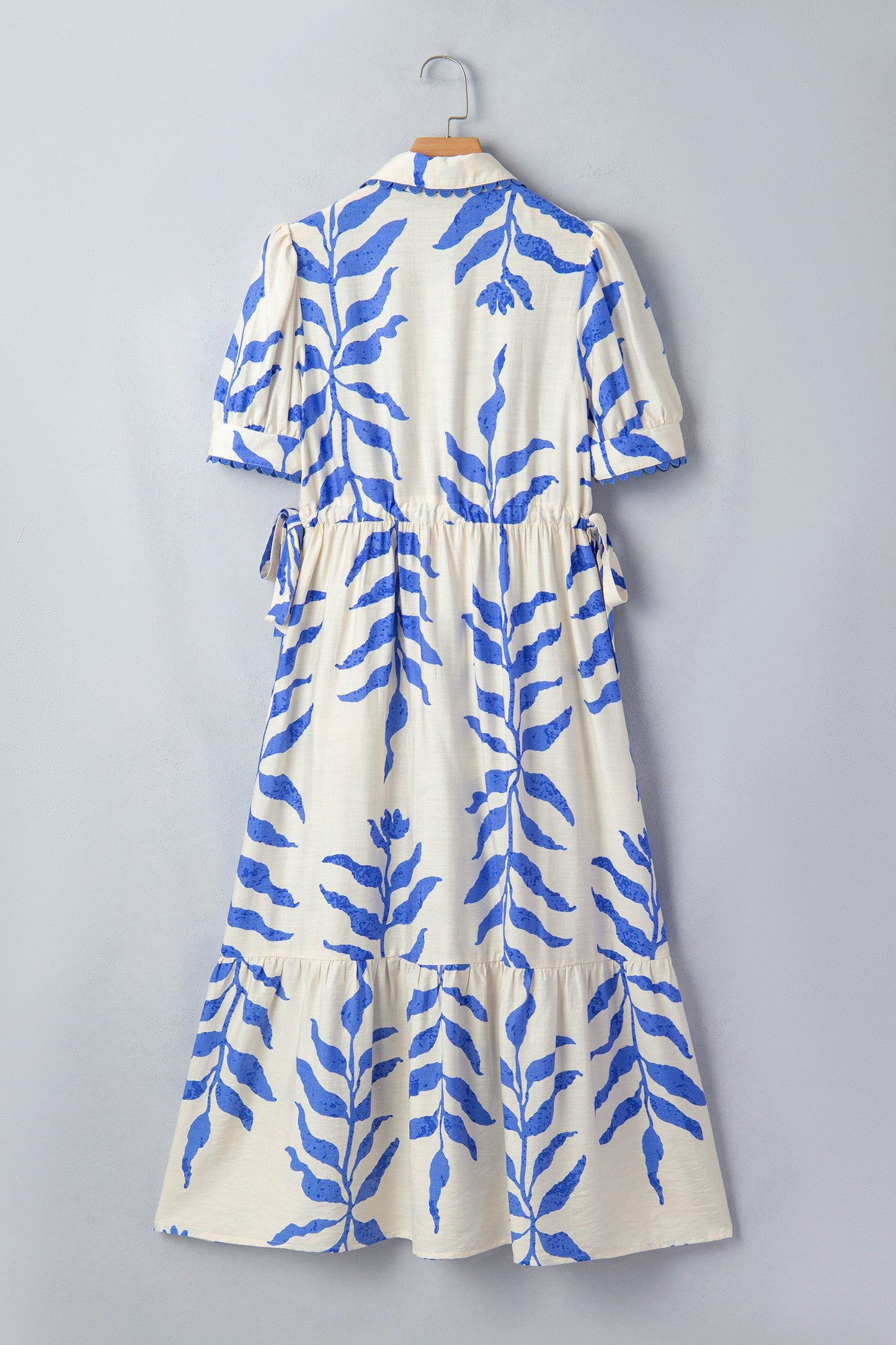 Blue Leaf Botanical Maxi Dress RTS