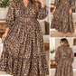 Brown Leopard Plus Dress