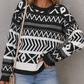 Abstract Print Pullover Sweater LT