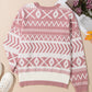 Abstract Print Pullover Sweater LT