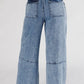 Acid Wash Drawstring Waistband Jeans LT