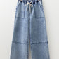 Acid Wash Drawstring Waistband Jeans LT