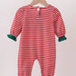 Christmas 2025 • girls milk Santa & cookies French knot romper